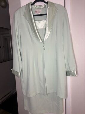 Vintage mint colored tradition 2 piece dress size 18